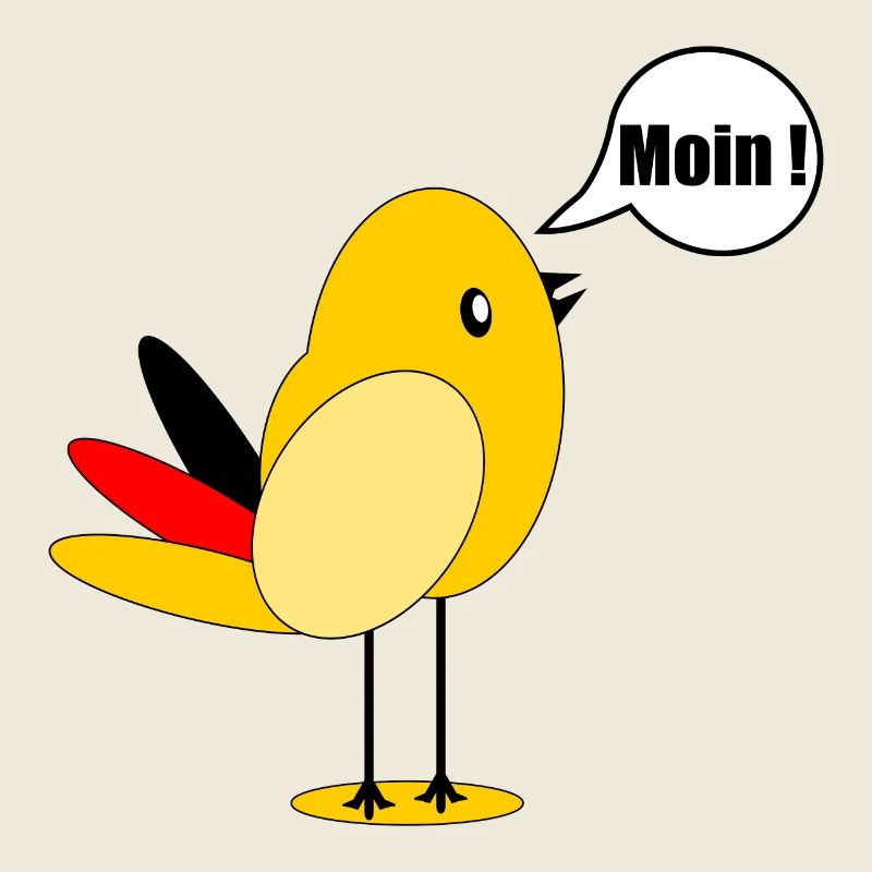 Drapeau de l’Allemagne oiseau Moin