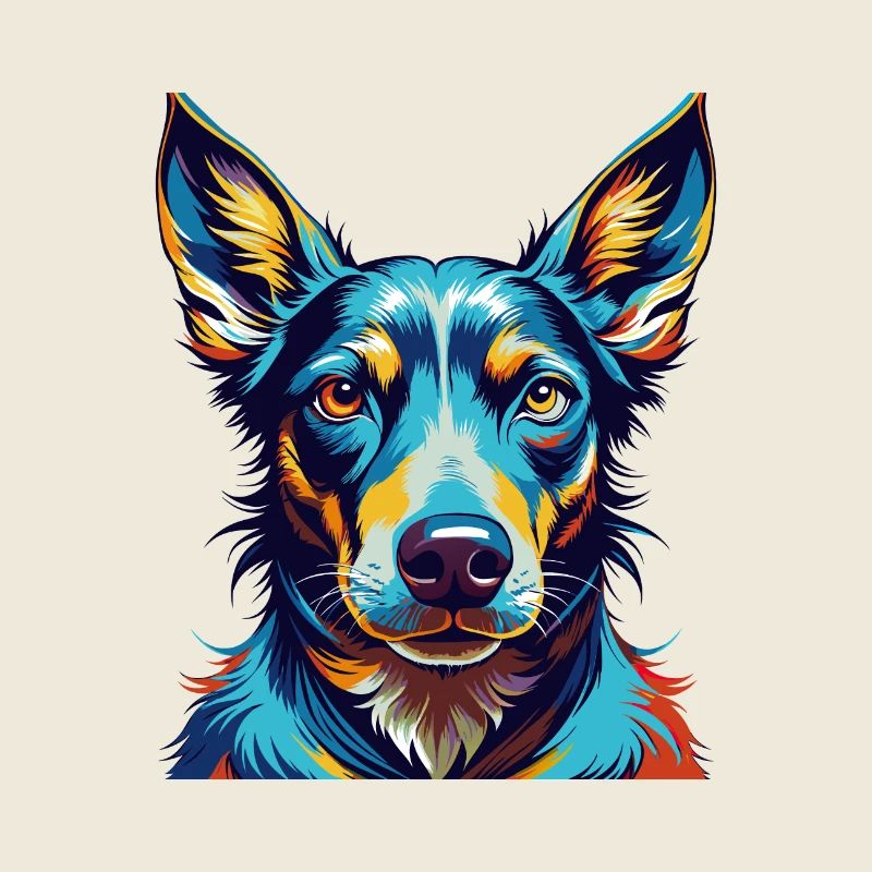 Chien courant andalou race de chien dessin animé coloré Kawaii