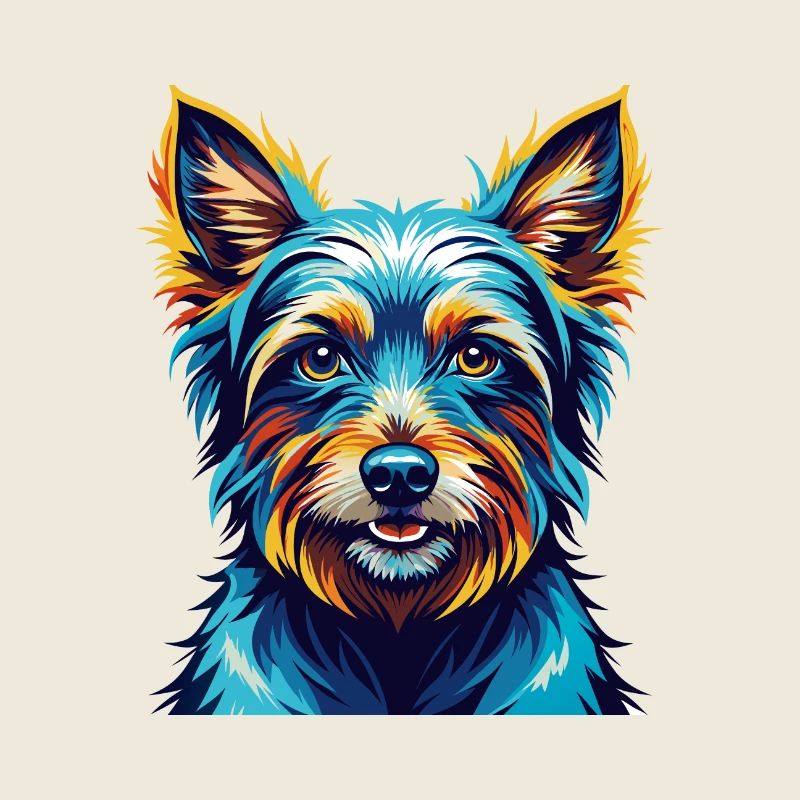 Australian Terrier Hunderasse Karikatur Kawaii