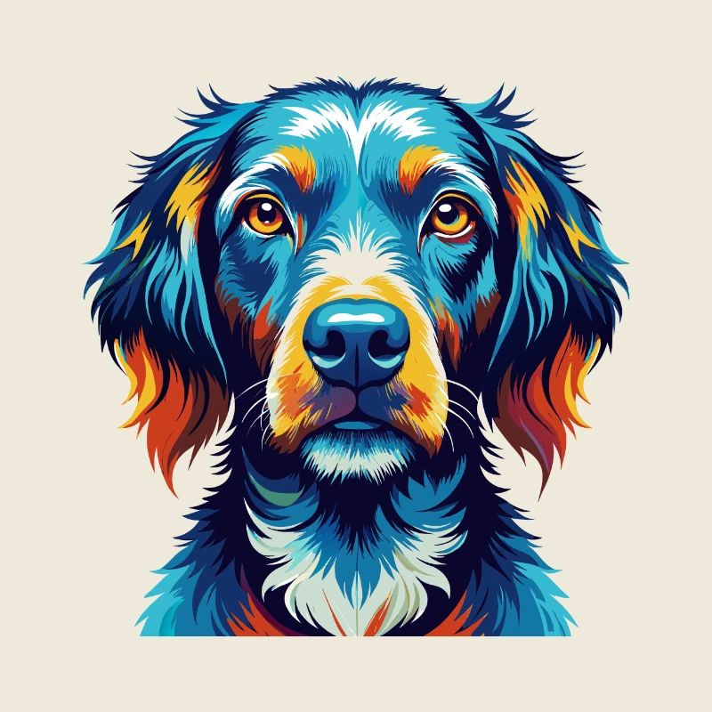 Pudelpointer Hunderasse Bunte Karikatur Kawaii