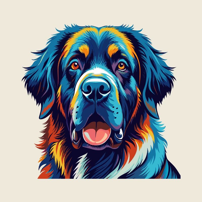 Spanische Dogge Hunderasse Bunte Karikatur Kawaii