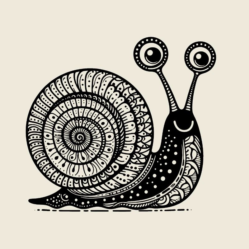 Snail's Pace: Slow and Steady Zen Art