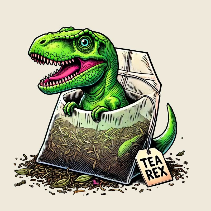 Tea rex T-rex dinosaur