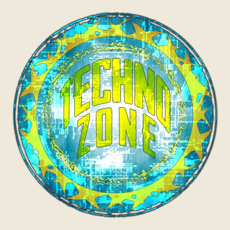 Cyber Techno Design mit Leuchtfarben