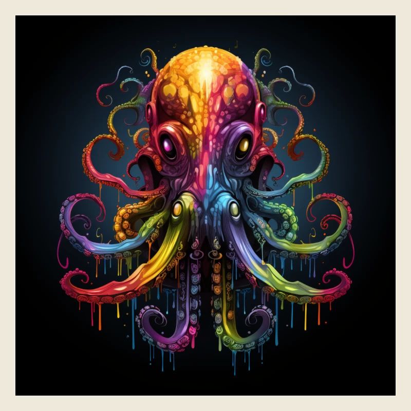 Pieuvre Octopus Fantasy Eau de mer colorée