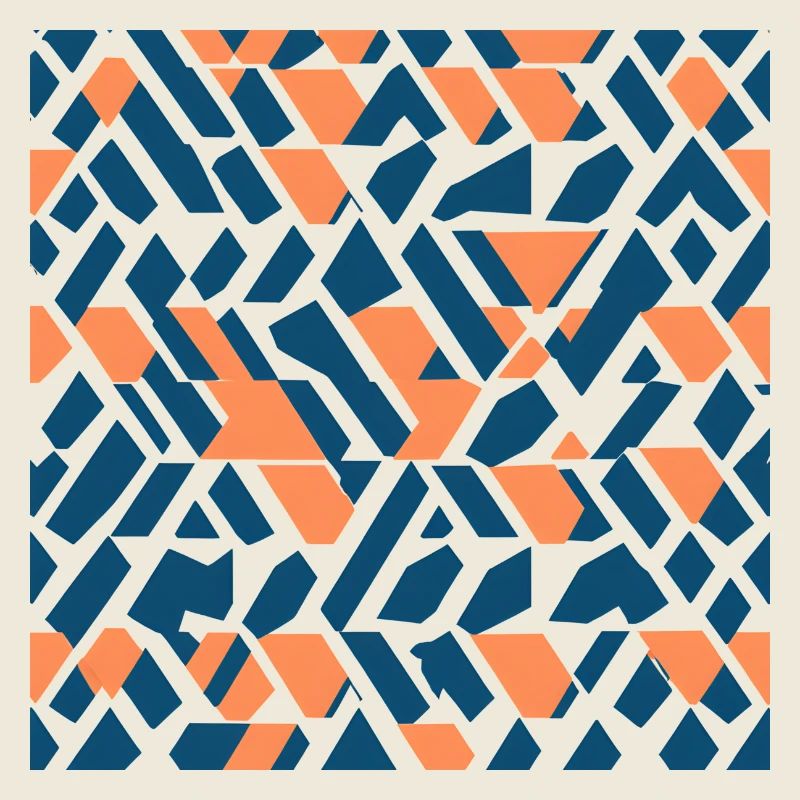 Dream Patterns 5 Coral Navy Abstract Dream Pattern