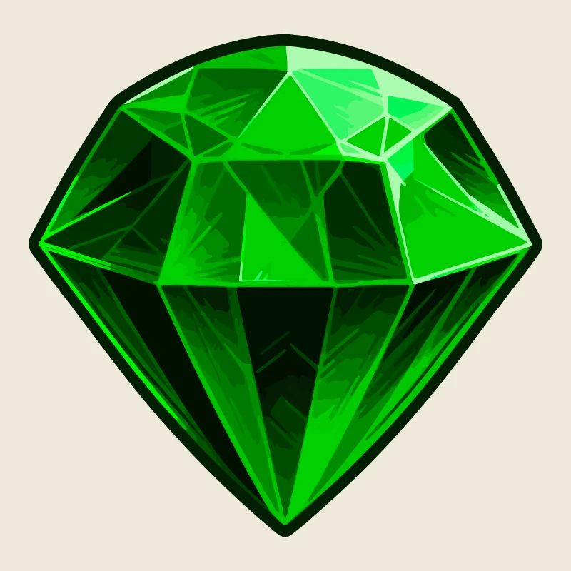 Precious Green Emerald Gemstone