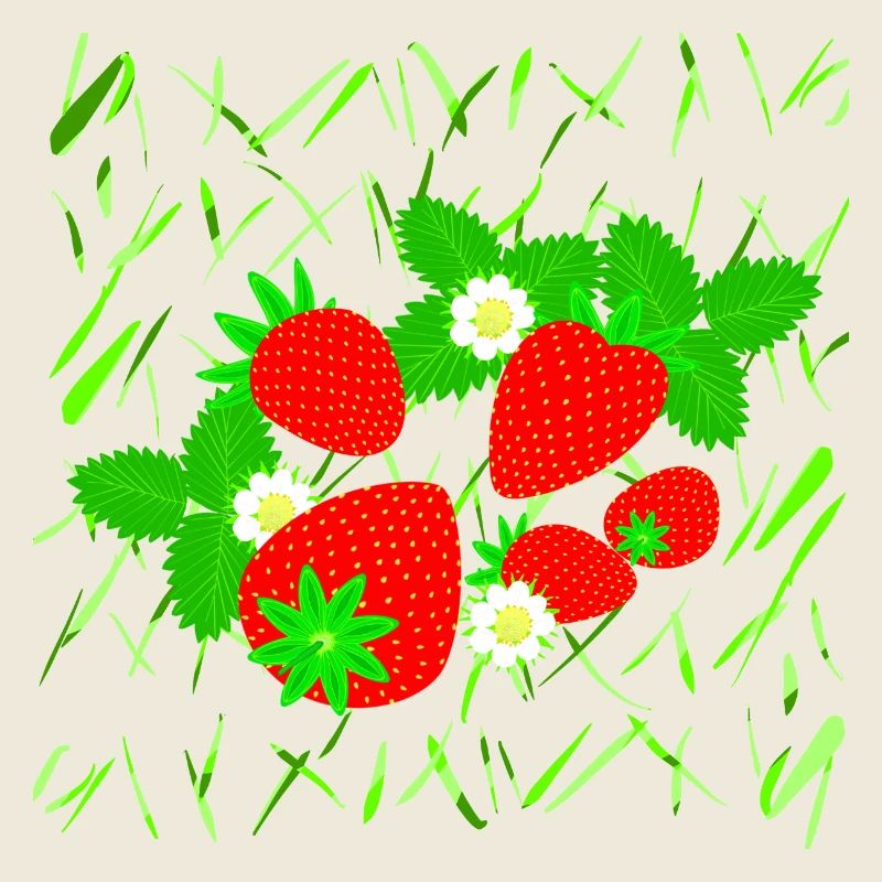 Strawberries in different sizes