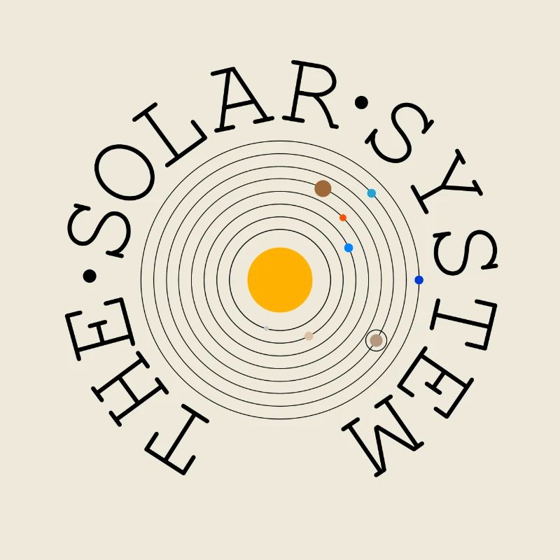 Le système solaire (noir)