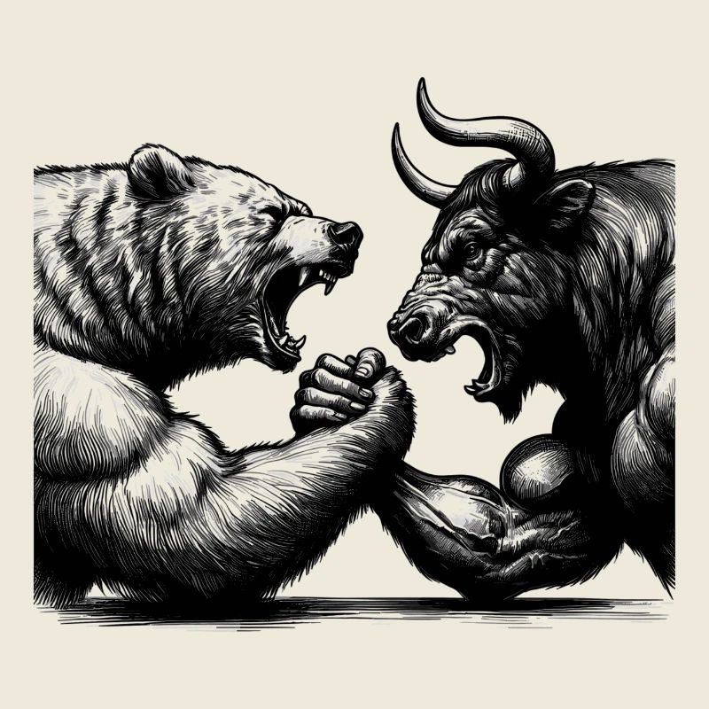 Bourse Marché boursier Bull Bull Bear Cadeau