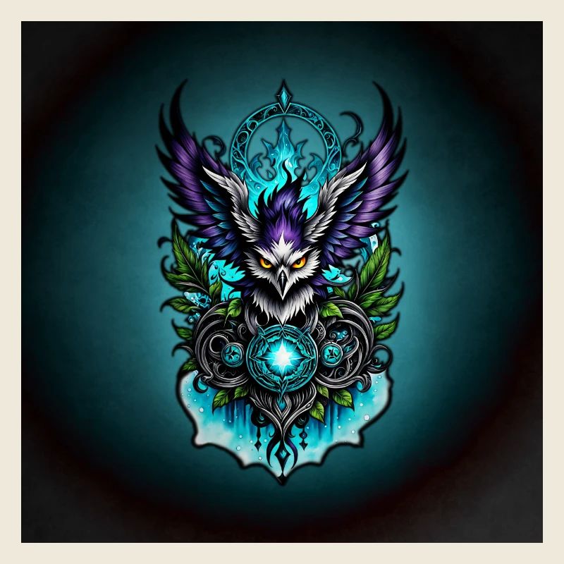 Owl with magical elements.