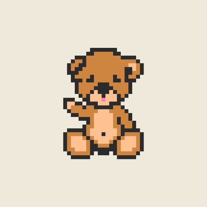 Pixel-Teddybär