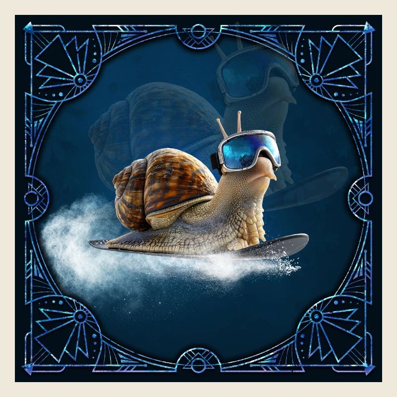Plus cool que le reste, l’escargot de snowboard.