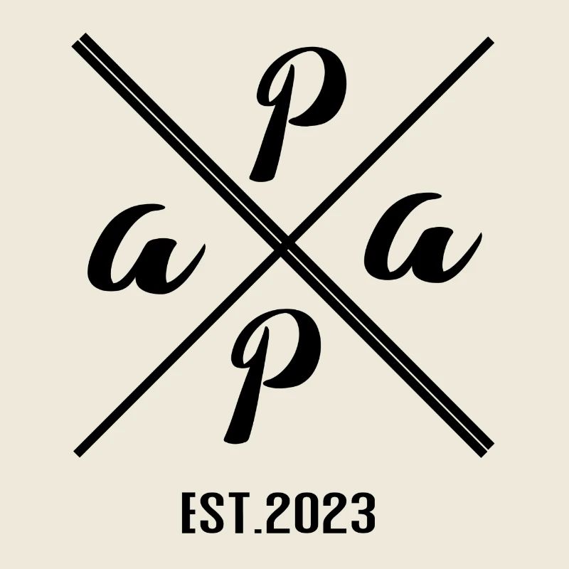 Papa Established 2023 – Minimalist Gift Design