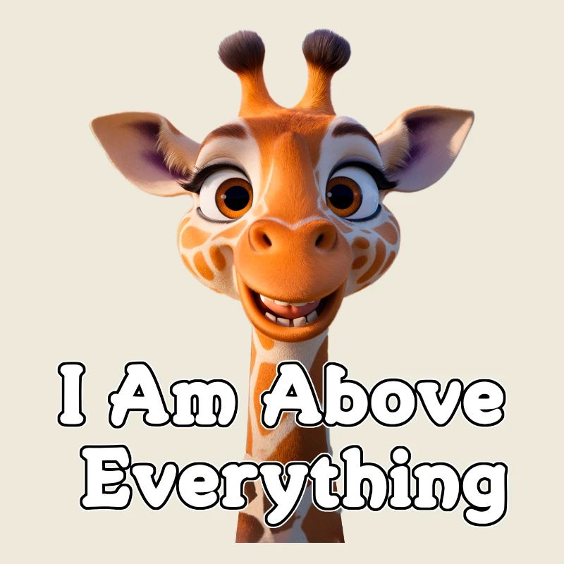 Girafe avec message de motivation