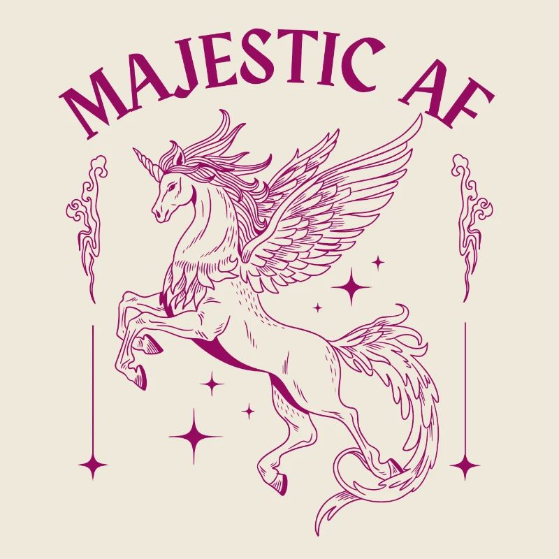 Majestic AF – Mystical Unicorn Design