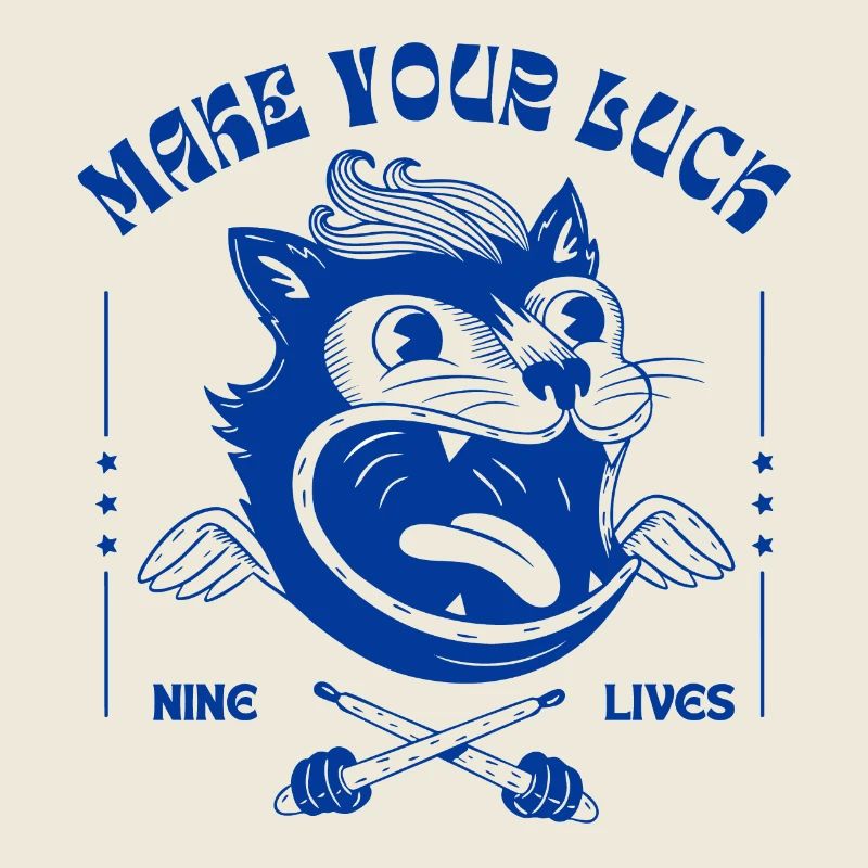 Make Your Luck – Nine Lives Cat Motif