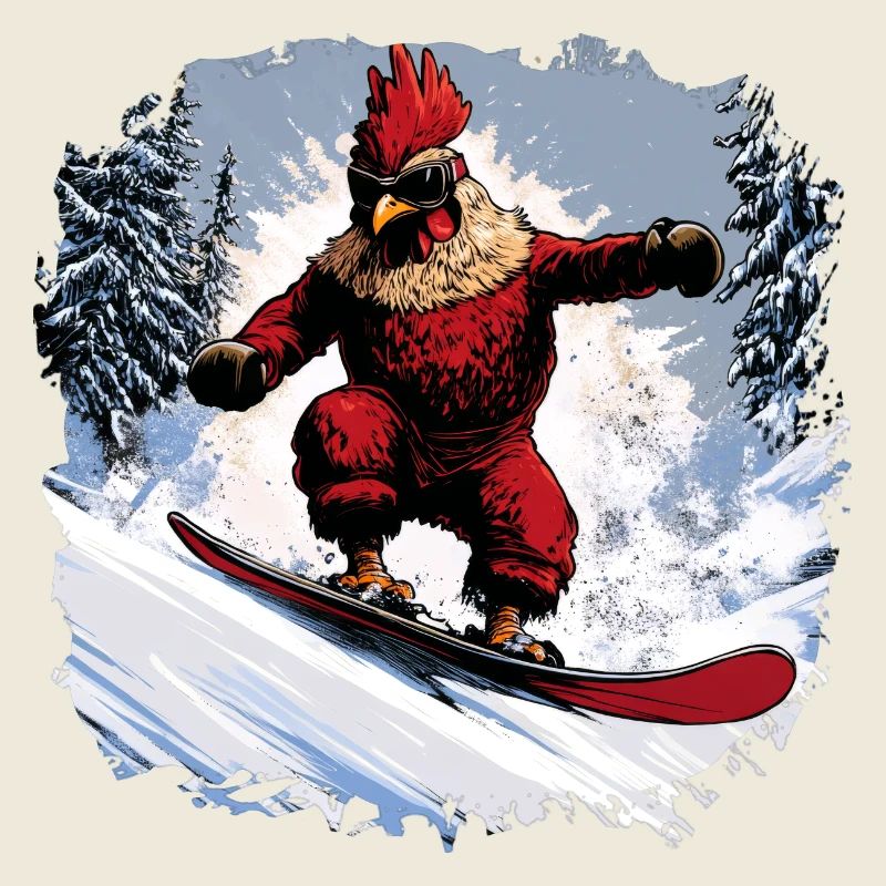 Planche à neige au poulet