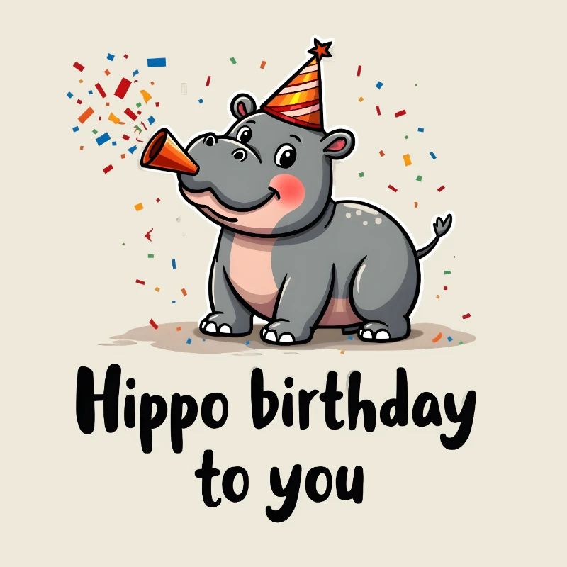 Anniversaire hippopotame à vous