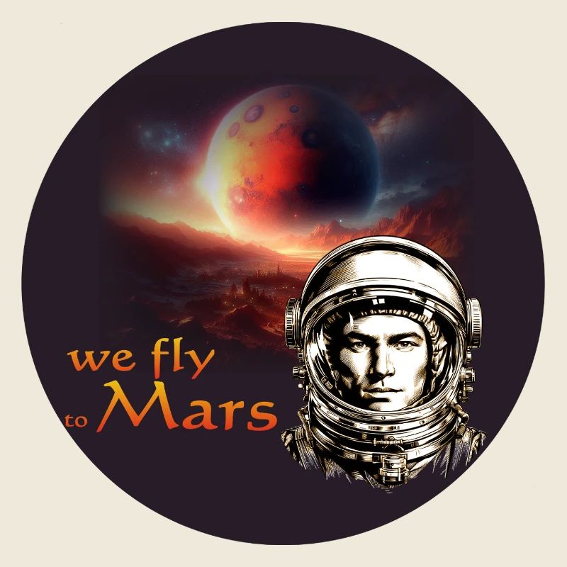 Mars Flight Retro Astronaut