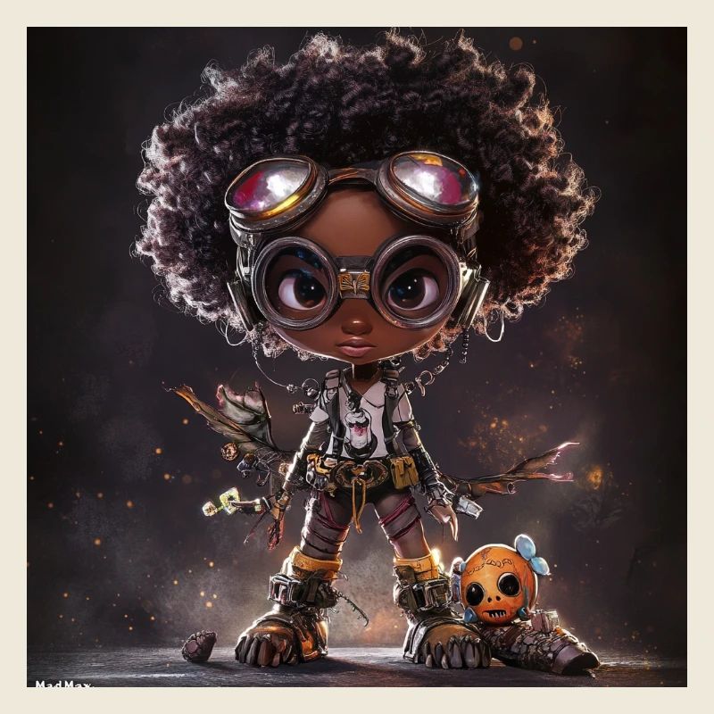  exploratrice Afro Steampunk