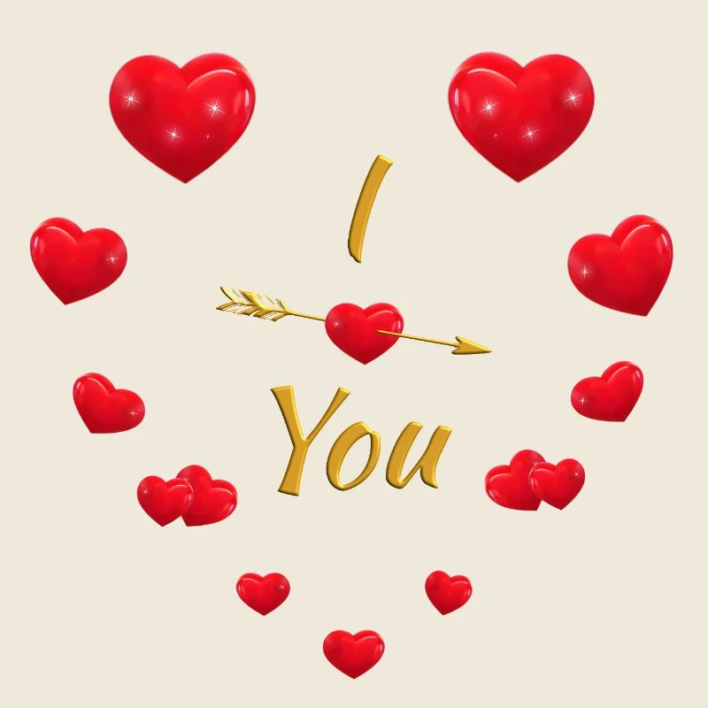 Design élégant en forme de cœur et de flèche pour les couples