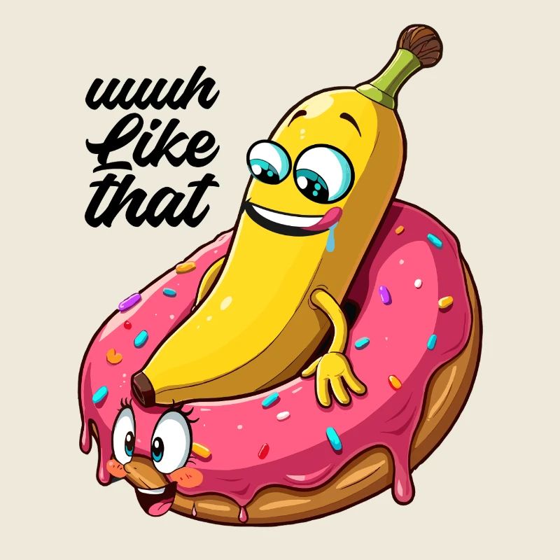 Banane Donut Beziehung Liebe machen Geschenk