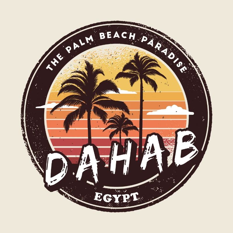 Dahab Egypt Vintage Palm Trees Design