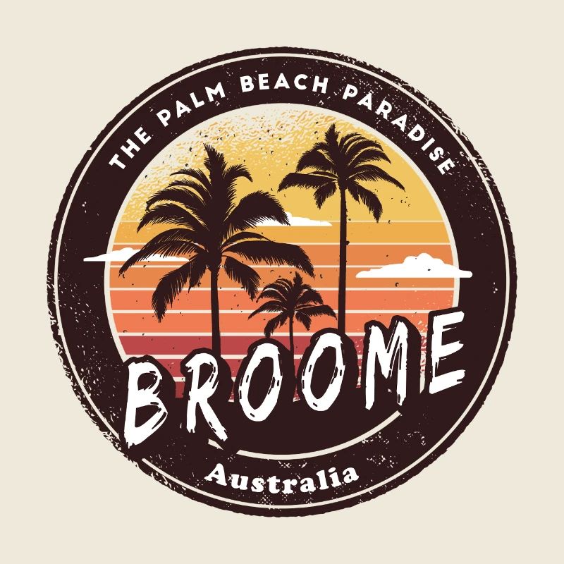 Broome, Australie, Palmiers, Conception de plage