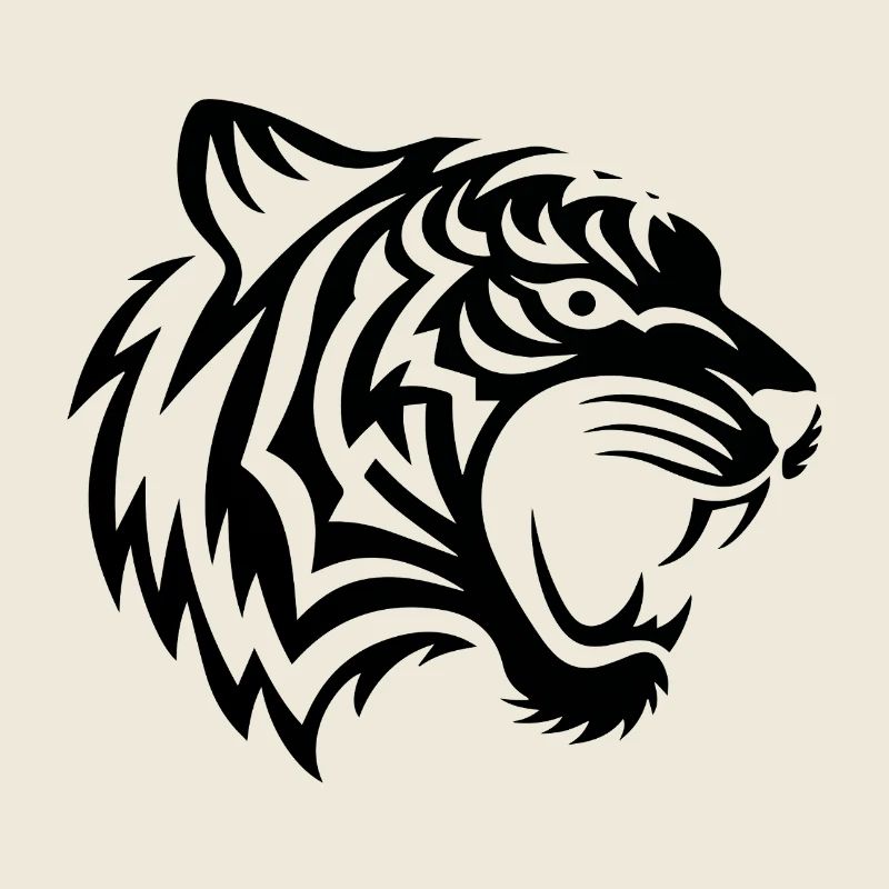 Black tribal tiger