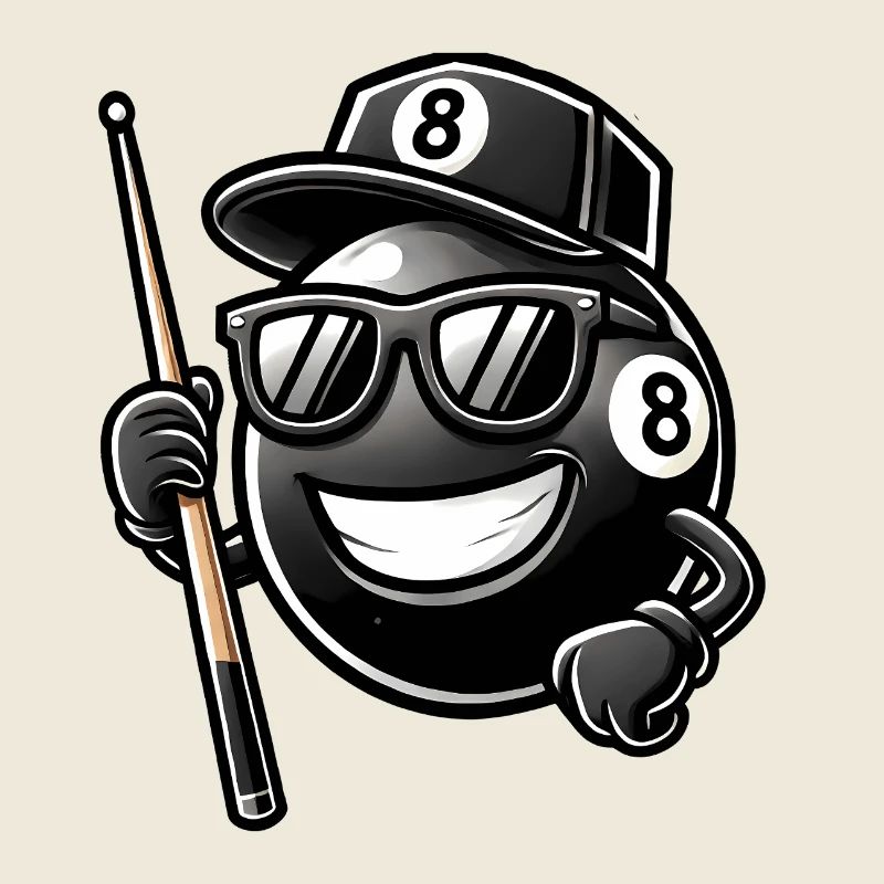 Design cool de billard à 8 boules