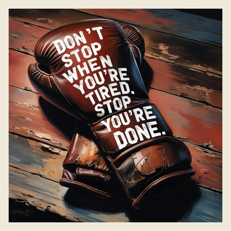 Kampfgeist auf Boxhandschuh