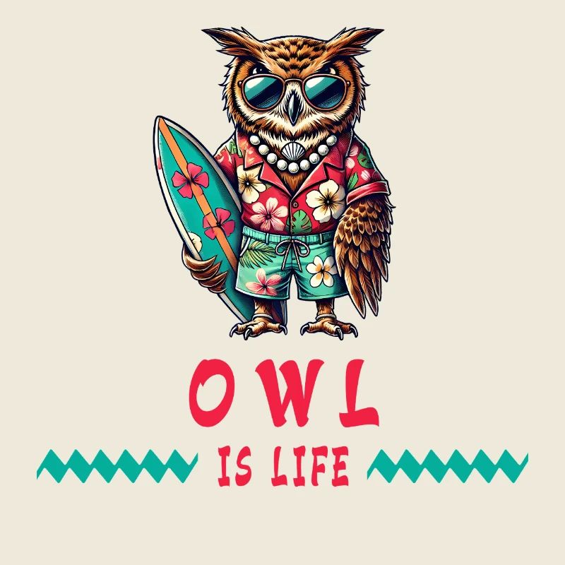 Eule ist Leben - Surfer Eule