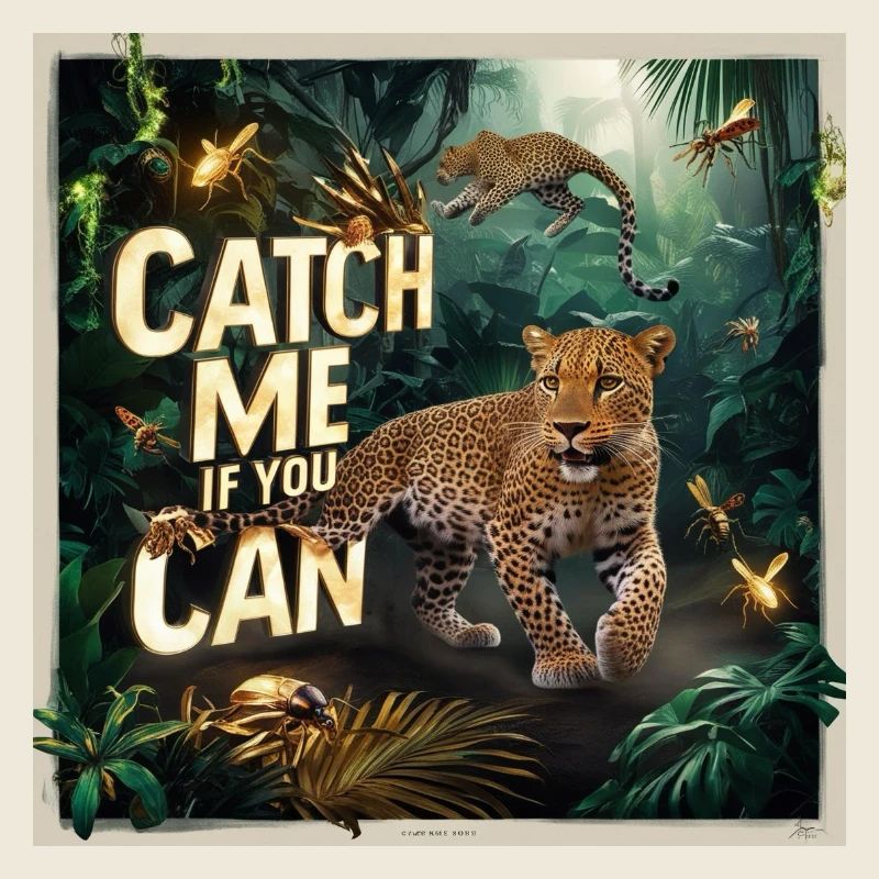 Dschungel Leopard Sprung