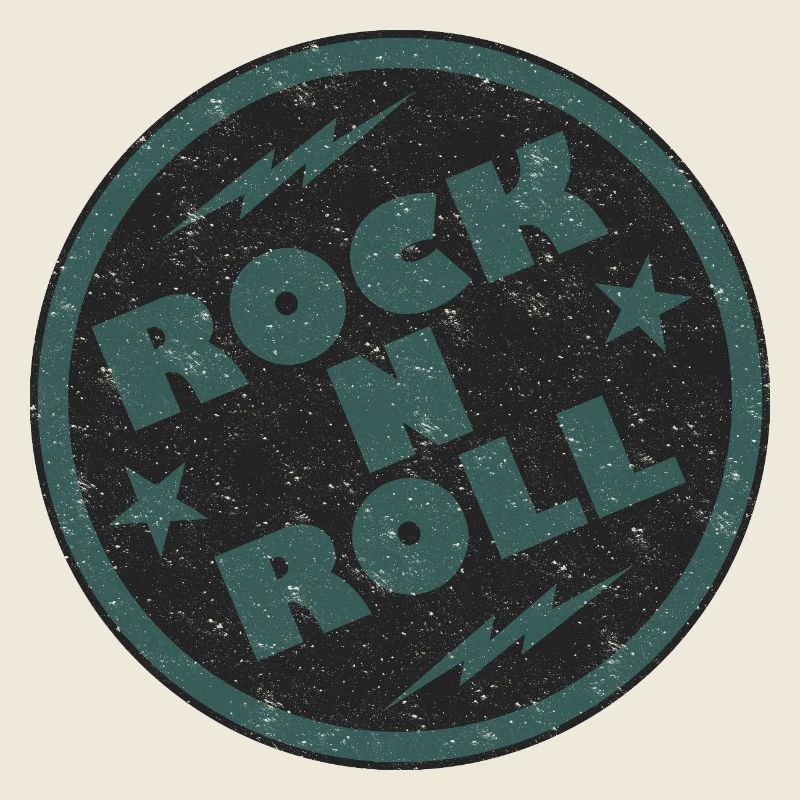 Retro Rock and Roll Abzeichen Design