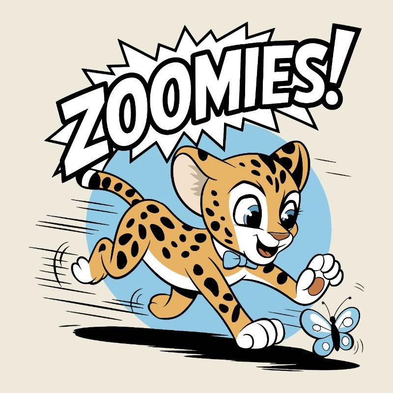 Zoomies – Cheetah Chasing a Butterfly