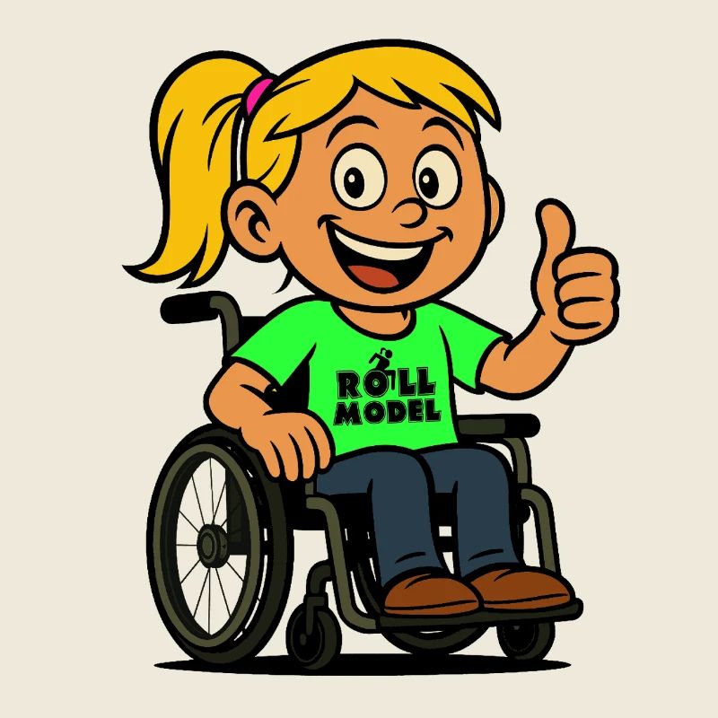 Lolla Vorbild der Rollstuhlfahrer. Rollstuhl #