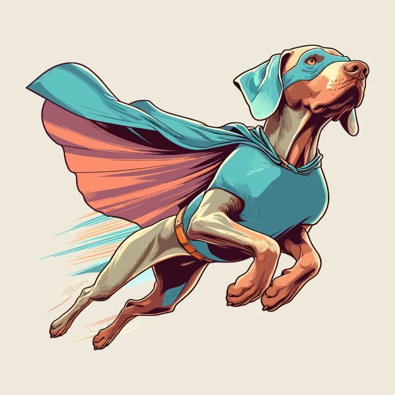 Super chien braque de Weimar Weimi Cape Cadeau