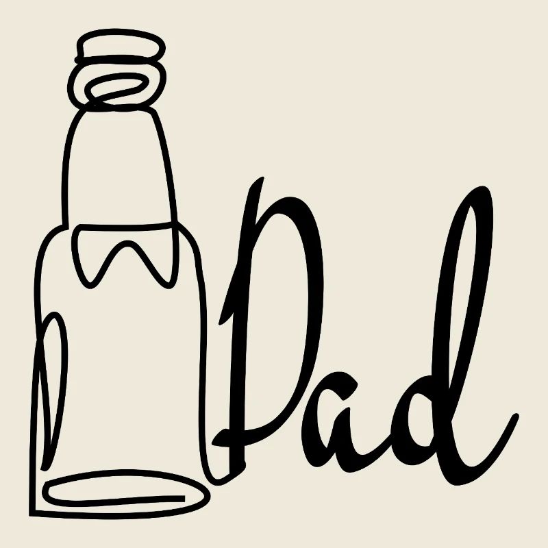 Line Art Papa Vatertagsbier