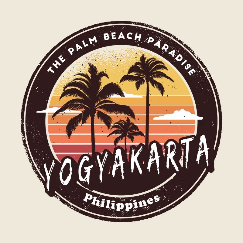 Yogyakarta Philippines Beach Palm Trees Design
