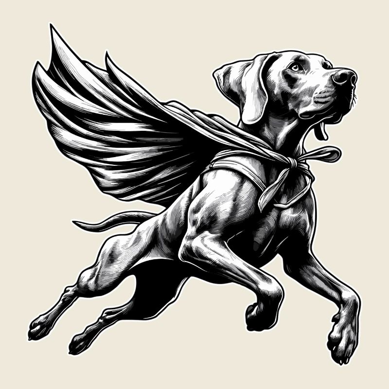 Super chien braque de Weimar Weimi Cape Cape cadeau