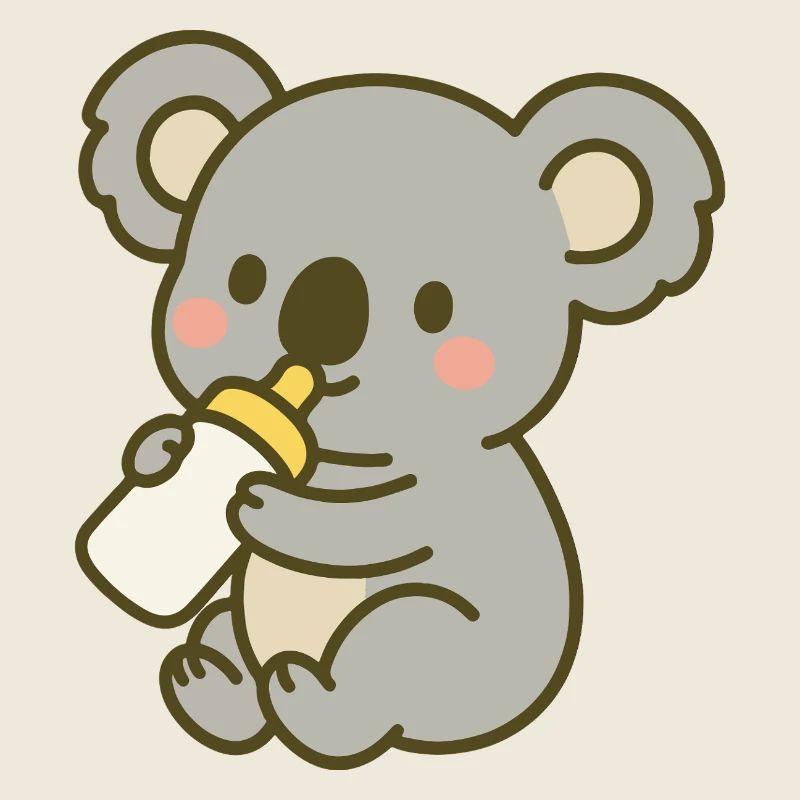 Kuschel-Koala mit Flasche