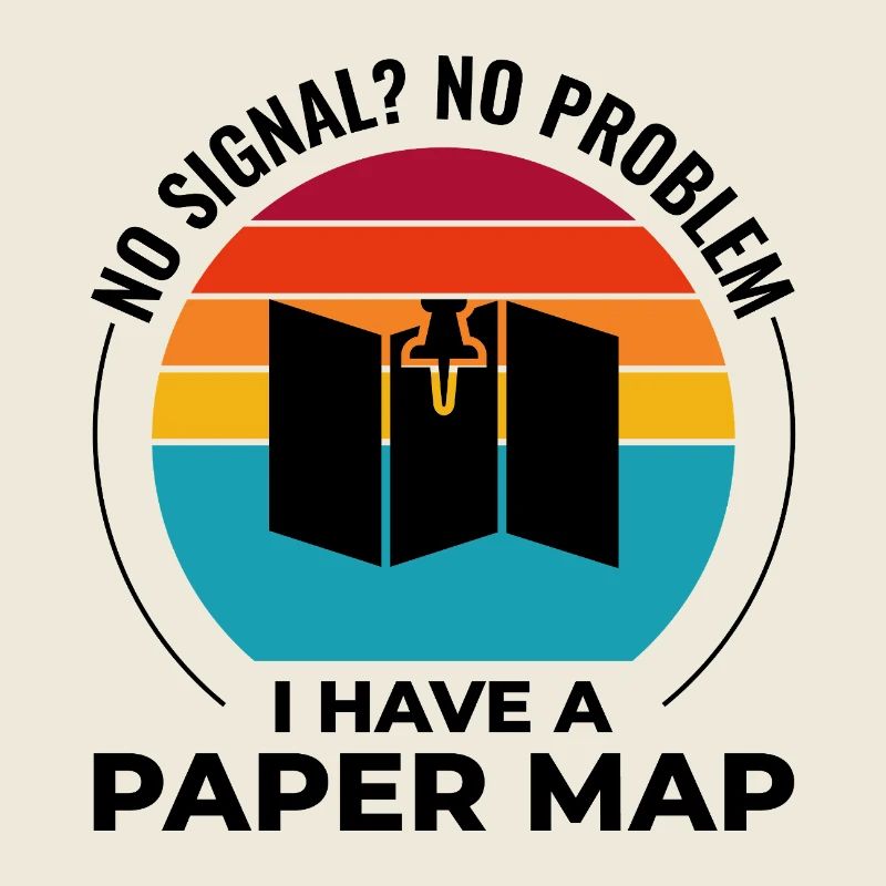 GIS Analyst Map Pin Sunset Retro
