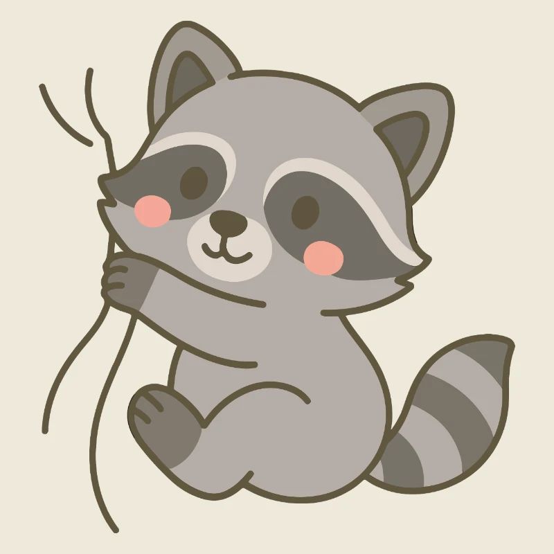 Eingekuschelt Waschbär