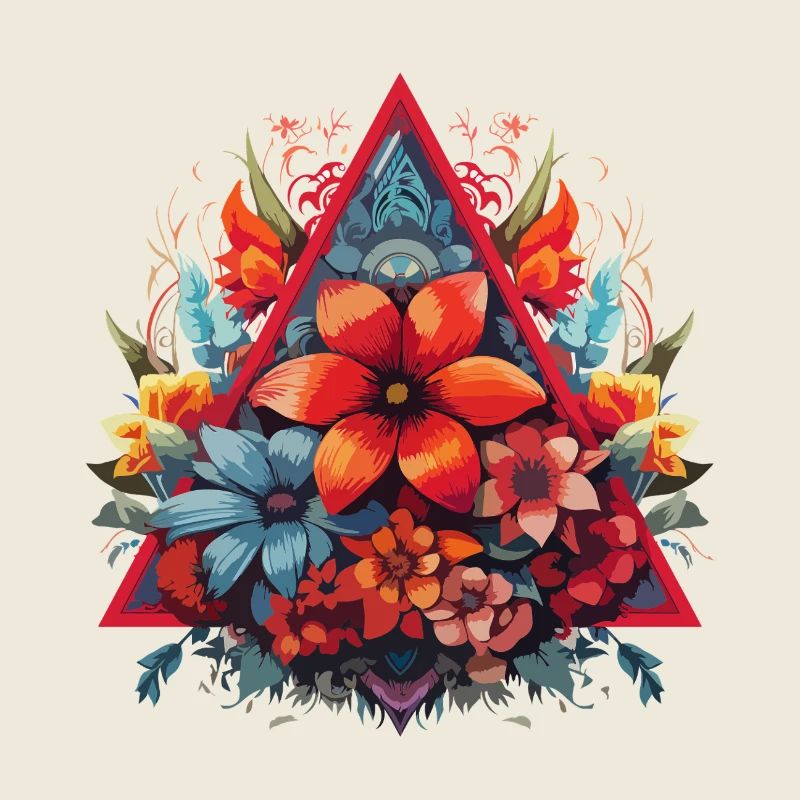 Triangle de fleurs