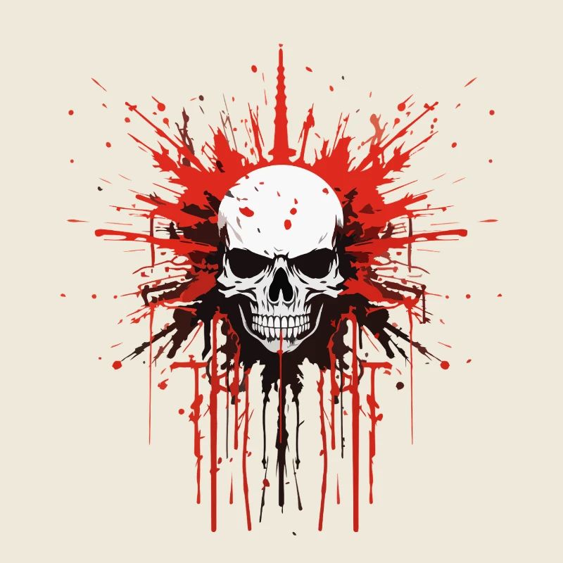 Splatter Schädel