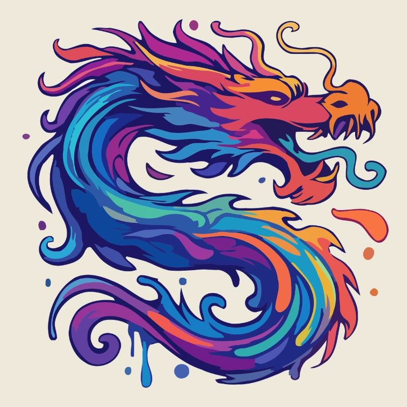 Neon Drache