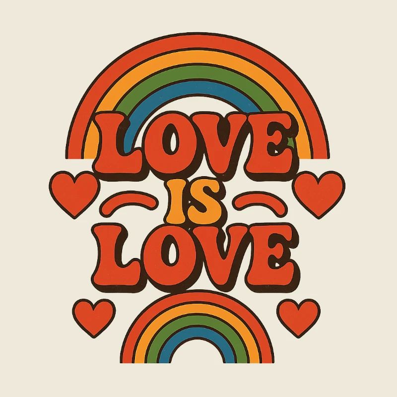 Liebe Regenbogen Illustration