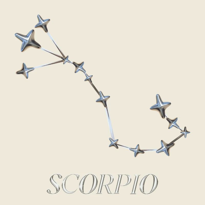 Scorpio Constellation – Silver Minimal Constellation