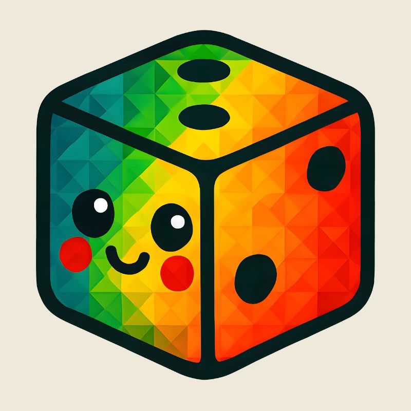 WPAP Polygon Kawaii Style Baby Toy Cube